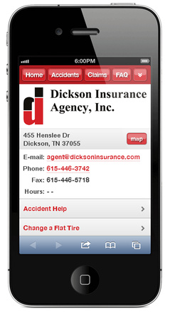 m.dicksoninsurance.com website preview